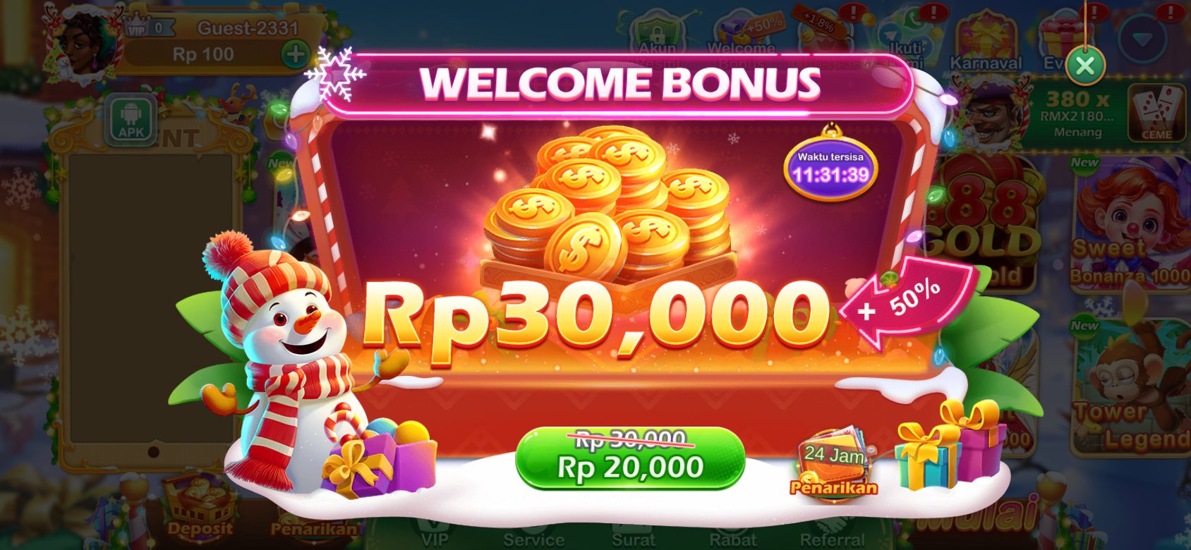 Bonus dan promosi menarik di AT777 Domino. Unduh AT777 Domino APK sekarang dan dapatkan bonusnya!